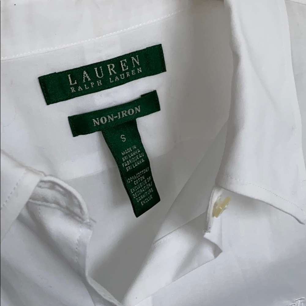 White button down shirt 3/4 sleeve - Picture 3 of 3